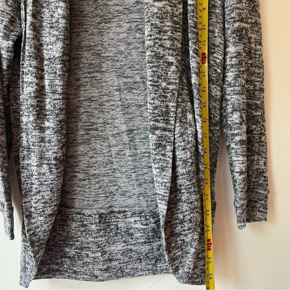 Bluenotes Gray Marled Open Front Lightweight Cardigan Sweater Women’s Small - Picture 3 of 7